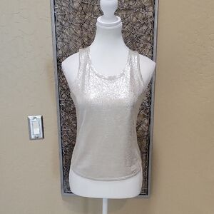 ISDA & Co Shimmer Tank Top - Champagne Metallic